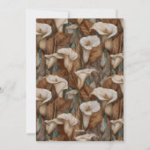 Custom Call Lilies Accent Women Birthday Einladung (Rückseite)