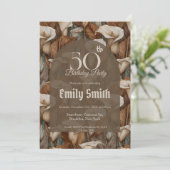 Custom Call Lilies Accent Women Birthday Einladung (Stehend Vorderseite)