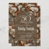 Custom Call Lilies Accent Women Birthday Einladung (Vorne/Hinten)