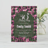 Custom Call Lilies Aesthetic Wife’S Birthday Einladung (Stehend Vorderseite)