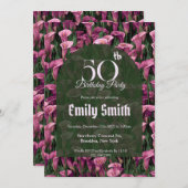 Custom Call Lilies Aesthetic Wife’S Birthday Einladung (Vorne/Hinten)