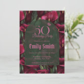 Custom Call Lilies Petal First Birthday Einladung (Stehend Vorderseite)