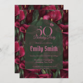 Custom Call Lilies Petal First Birthday Einladung (Vorne/Hinten)