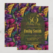 Custom Call Lilies Themed 20Th Birthday Einladung (Vorne/Hinten)