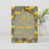 Custom Call Lilies Themed Teen Birthday Einladung (Stehend Vorderseite)