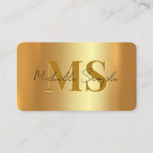 Custom Calligraphy Name QR Code Script Luxury Gold Visitenkarte (Vorderseite)