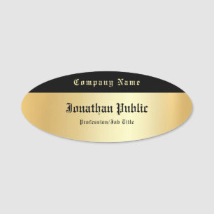Custom Calligraphy Script Eleganter Glamour Gold Namensschild
