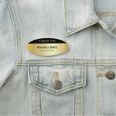 Custom Calligraphy Script Eleganter Glamour Gold Namensschild (Beispiel)