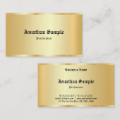 Custom Calligraphy Script Imitate Gold Luxury Temp Visitenkarte (Vorne/Hinten)