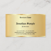 Custom Calligraphy Script Imitate Gold Luxury Temp Visitenkarte (Rückseite)