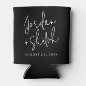 Custom Calligraphy Wedding Elegant Names Dosenkühler (Vorderseite)