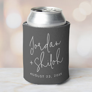 Custom Calligraphy Wedding Elegant Names Dosenkühler