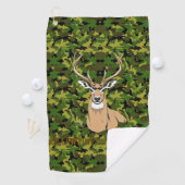Custom camo deer golf towel golfhandtuch (Insitu)