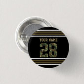 Custom Camouflage Number 28 Personalisiert Button (Vorne & Hinten)
