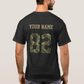 Custom Camouflage Number 82 Personalisierter T - S T-Shirt (Rückseite)