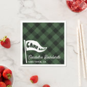 Custom Camp Bach Flannel Bachelorette Camp Flag Serviette (Beispiel)