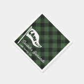 Custom Camp Bach Flannel Bachelorette Camp Flag Serviette (Ecke)