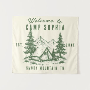 Custom Camp Bach Tapestry - Rustikaler Berg der Ka Wandteppich