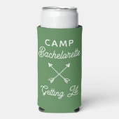 Custom Camp Bachelorette Green Selters Dosenkühler (Seltzer Vorderseite)
