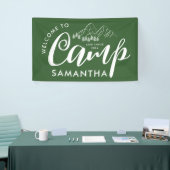 Custom Camp Bachelorette Party Moderne Rustikal Banner (Messeveranstaltung)