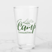 Custom Camp Bachelorette Party Moderne Rustikal Glas (Vorderseite)