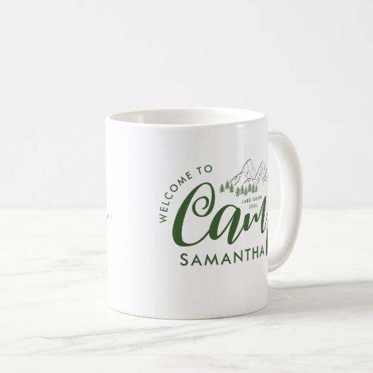 Custom Camp Bachelorette Party Moderne Rustikal Kaffeetasse (VorderseiteRechts)