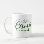 Custom Camp Bachelorette Party Moderne Rustikal Kaffeetasse (Links)