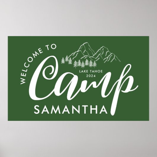 Custom Camp Bachelorette Party Moderne Rustikal Poster (Vorne)