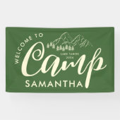 Custom Camp Bachelorette Party Moderne Rustikale G Banner (Horizontal)