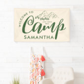 Custom Camp Bachelorette Party Moderne Rustikale W Banner (Insitu)