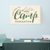 Custom Camp Bachelorette Party Moderne Rustikale W Banner (Messeveranstaltung)