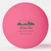 Custom Camp Bachelorette Party Ping Pong Ball Tischtennisball (Rückseite)