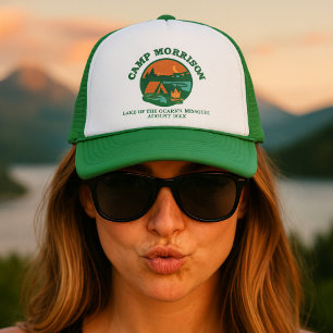 Custom Camp Bachelorette Seepromenade Green Truckerkappe