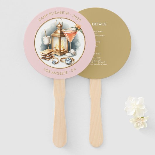 Custom Camp Bride Bachelorette Wochenende Ausflug Fächer (Vorne und Hinten)