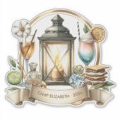 Custom Camp Bride Pride Bachelorette Wochenende Aufkleber (Vorderseite)
