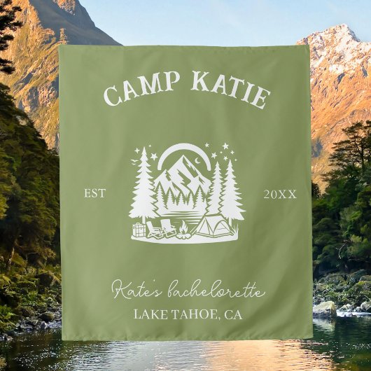Custom Camp Junggeselinnen-Abschied Camping Bridal Wandteppich