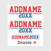 Custom Campaign - Classic Red Blue with Year Aufkleber (Blatt)