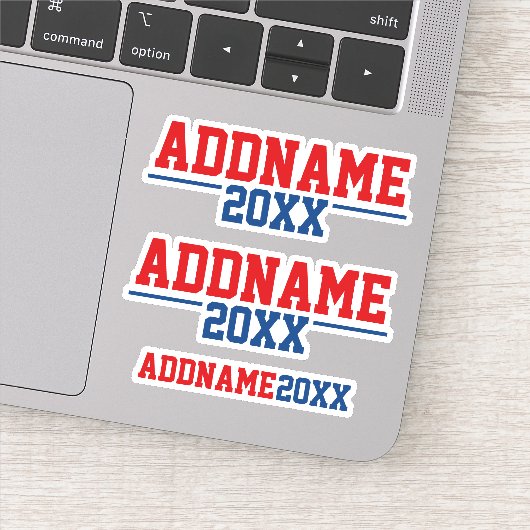 Custom Campaign - Classic Red Blue with Year Aufkleber (Detail)