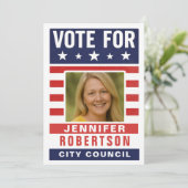 Custom Campaign Election Einladung (Stehend Vorderseite)