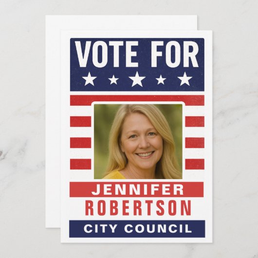 Custom Campaign Election Einladung (Vorne/Hinten)