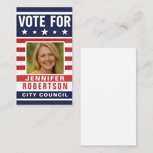 Custom Campaign Election Visitenkarte (Vorne/Hinten)