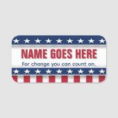 Custom Campaign Personalized Name Namensschild (Vorderseite)