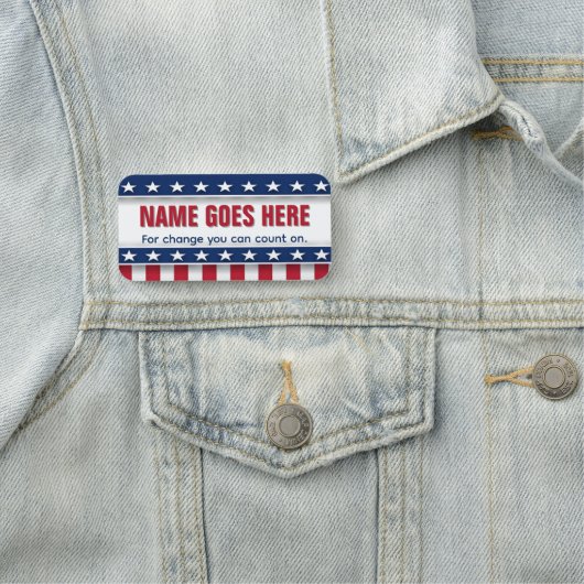 Custom Campaign Personalized Name Namensschild (Beispiel)