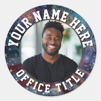 Custom Campaign Photo Runder Aufkleber