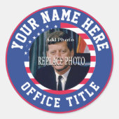 Custom Campaign Photo Runder Aufkleber (Vorderseite)