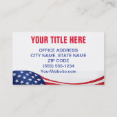 Custom Campaign Template Business Card Visitenkarte (Rückseite)