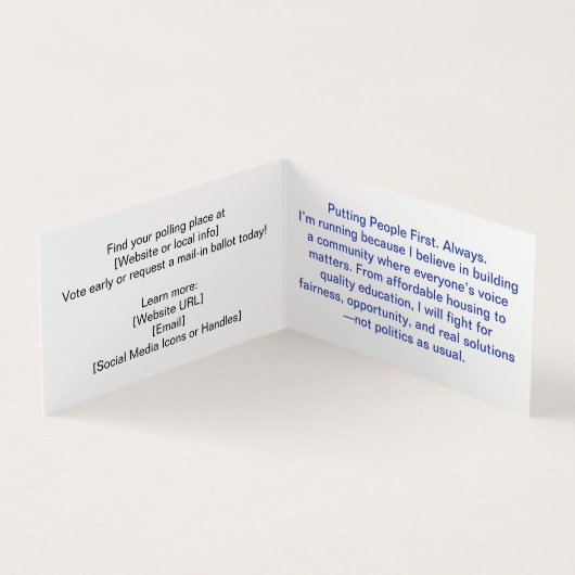 Custom Campaign Template Business Card Visitenkarten (Innenseite)