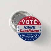 Custom Campaign Template for Elections Button (Vorne & Hinten)