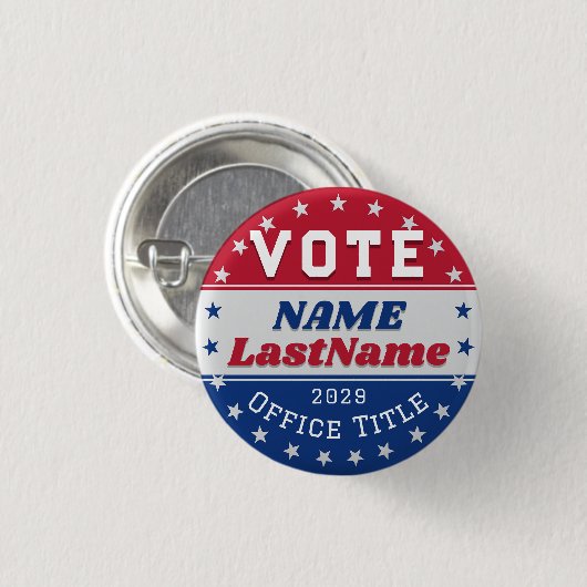Custom Campaign Template for Elections Button (Vorne & Hinten)