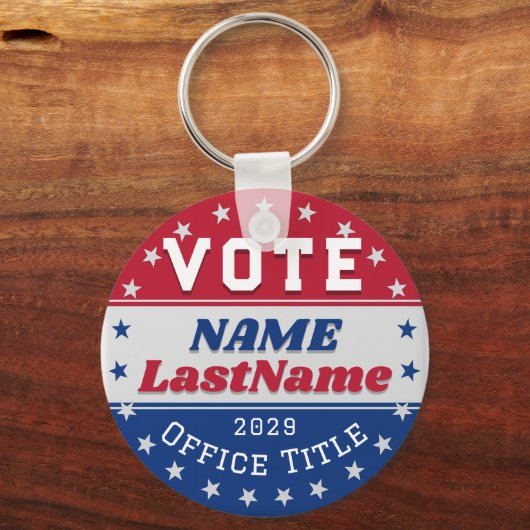 Custom Campaign Template for Elections Schlüsselanhänger (Rückseite)